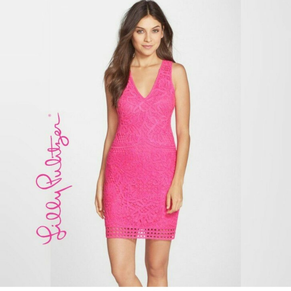 Lily Pulitzer Astrid Knit Crochet Dress